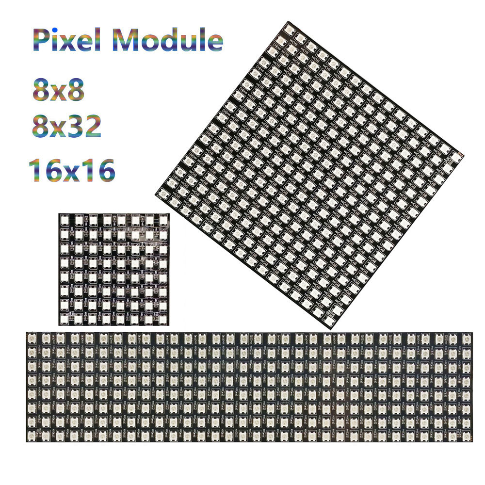 Rgb Led Matrix 8X8 - DC5V WS2812B 8*8 16*16 8*32 Esnek