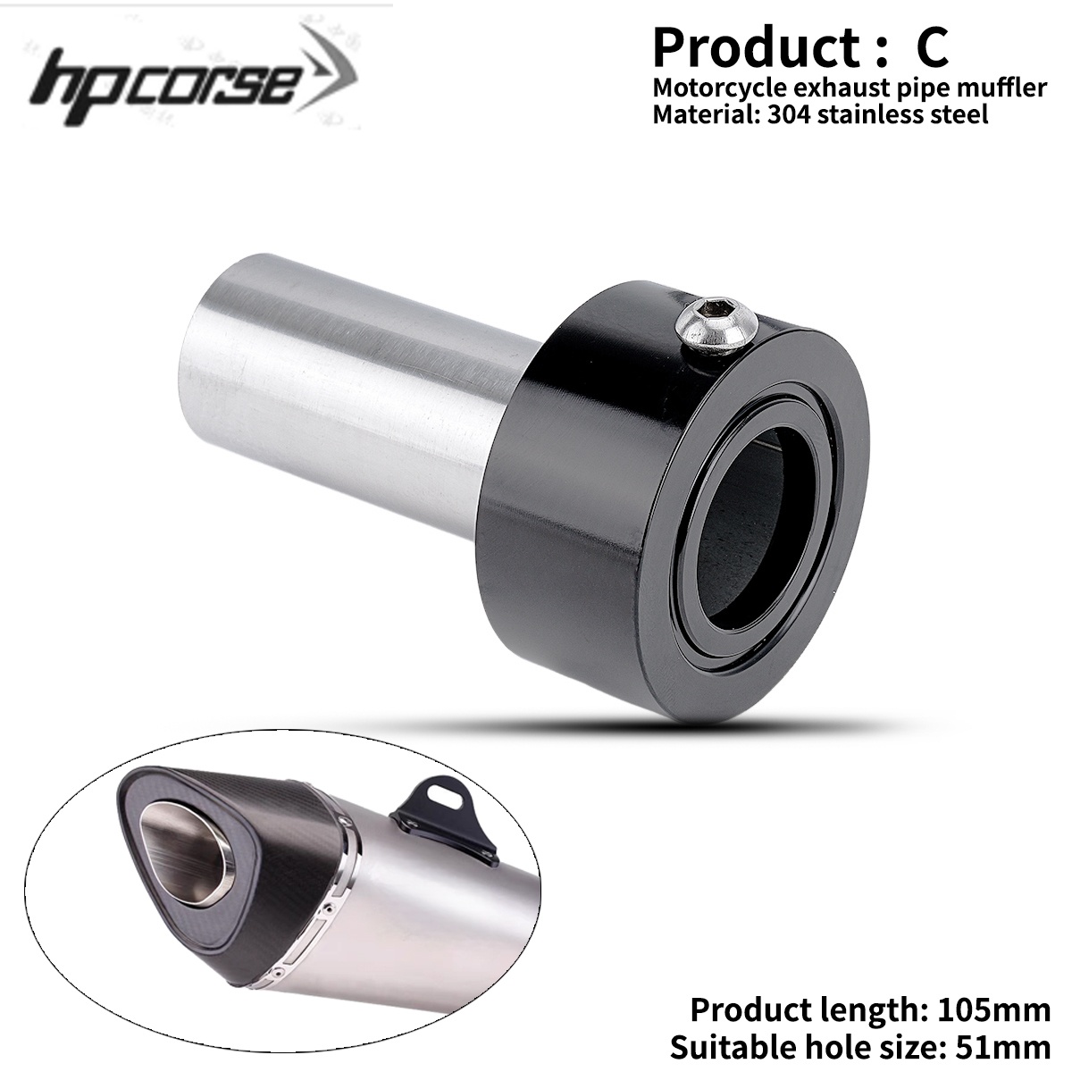 Ir Blaster Universal - Motosiklet Egzoz Susturucusu için Evrensel Ön