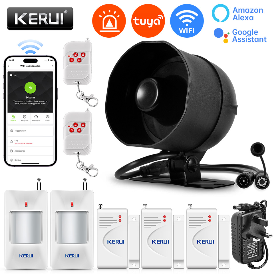 Smart Home Automation Diy - KERUI 120db Siren Alarm Sistemi WiFi