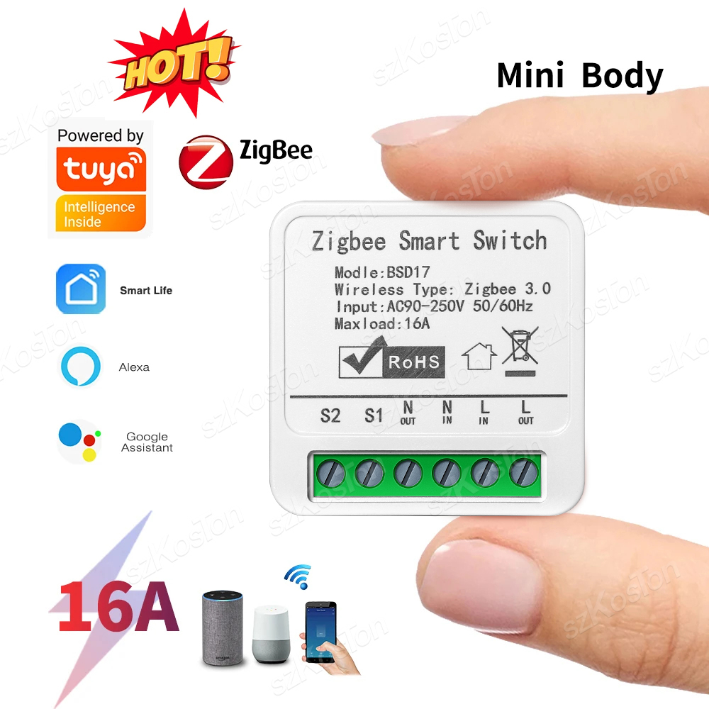Smart Home Automation Diy - 16A Tuya ZigBee Akıllı Anahtar Modülü