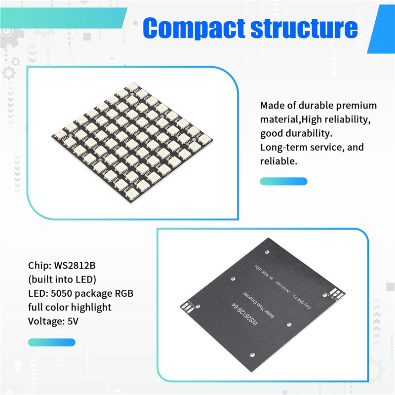 2025 Trend WS2812 LED 5050 RGB - Rgb Led Matrix 8X8 incelemesi ve fiyatı