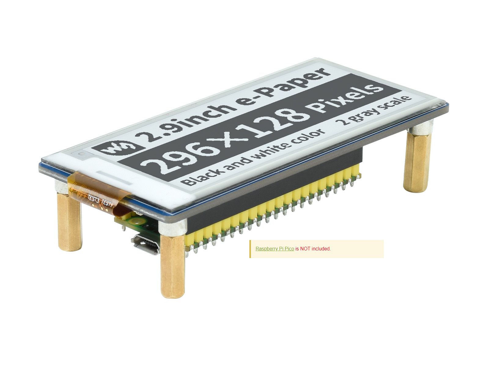 Waveshare Pico-ePaper-2.9, Ras - Display Epaper 2.9 incelemesi ve fiyatı
