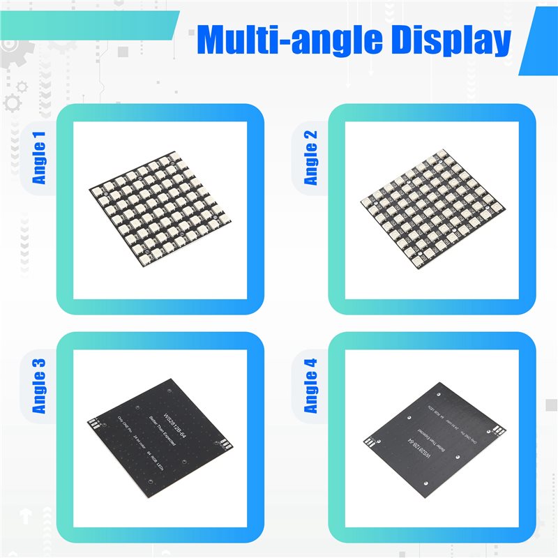 AT82-WS2812 LED 5050 RGB 8X8 L - Rgb Led Matrix 8X8 incelemesi ve fiyatı