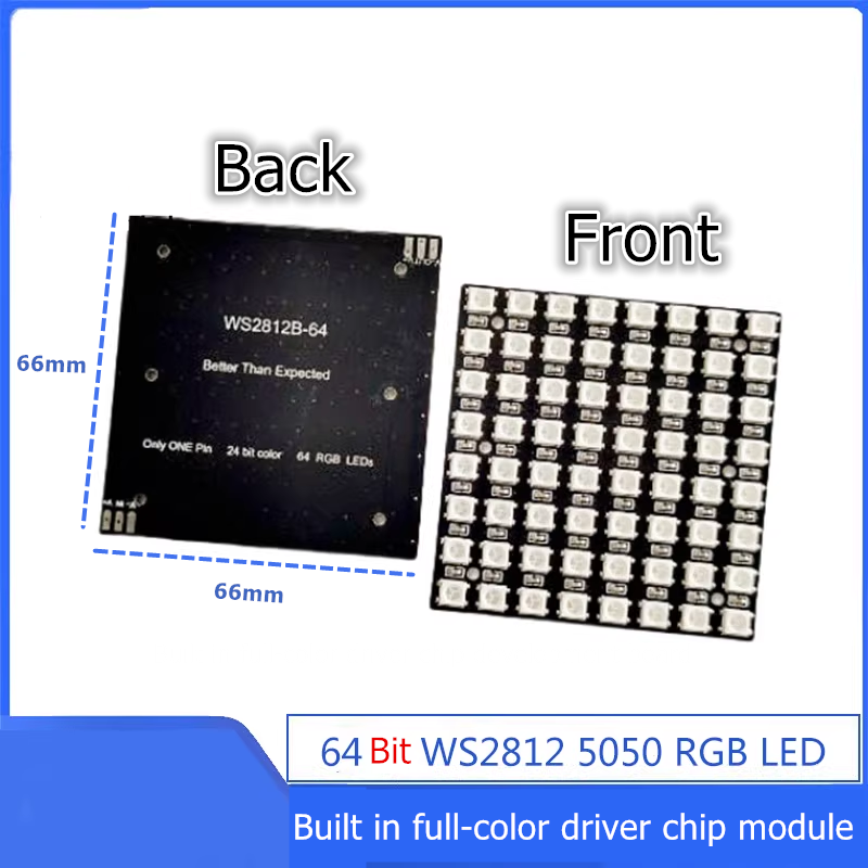 WS2812B 8x8 64Bit RGB LED Matr - Rgb Led Matrix 8X8 incelemesi ve fiyatı