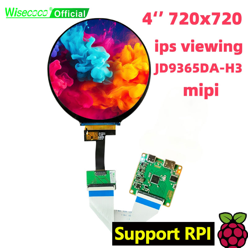 Wisecoco 4 Inç Yuvarlak LCD Ek - Home Automation Raspberry Pi incelemesi ve fiyatı