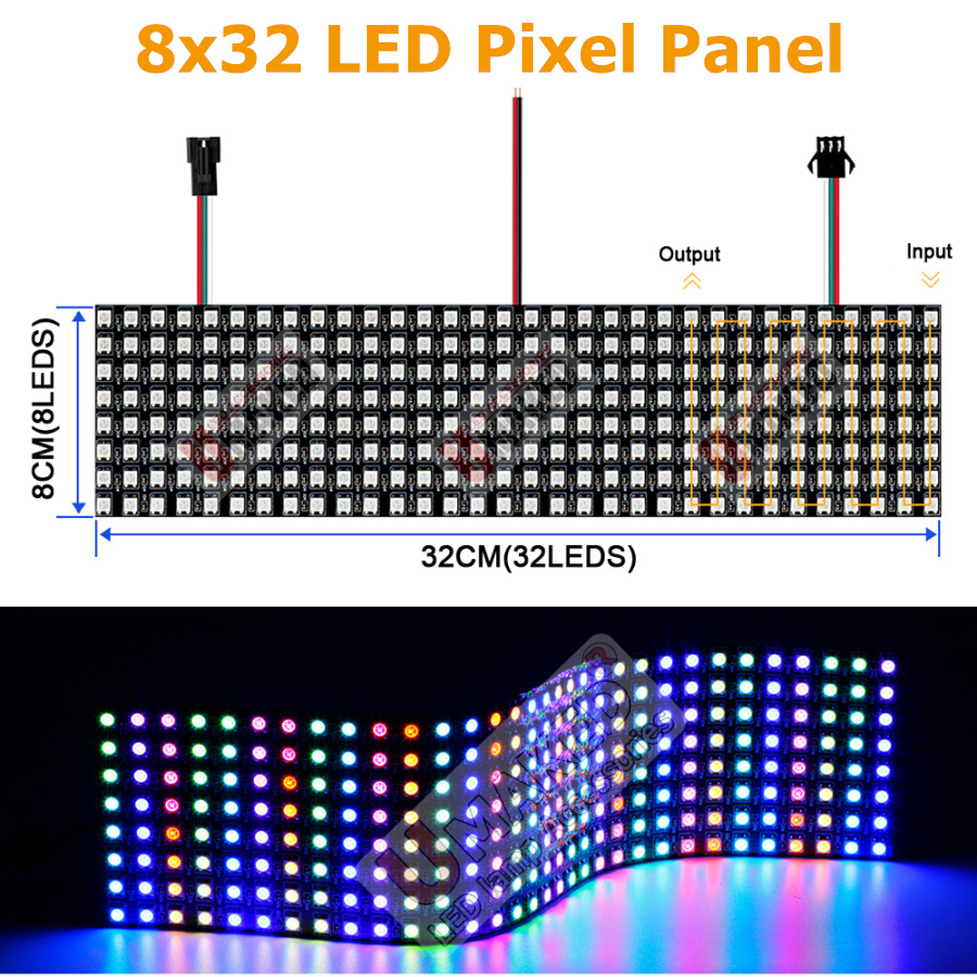 2 adet WS2812B Bireysel Adresl - Rgb Led Matrix 8X8 incelemesi ve fiyatı