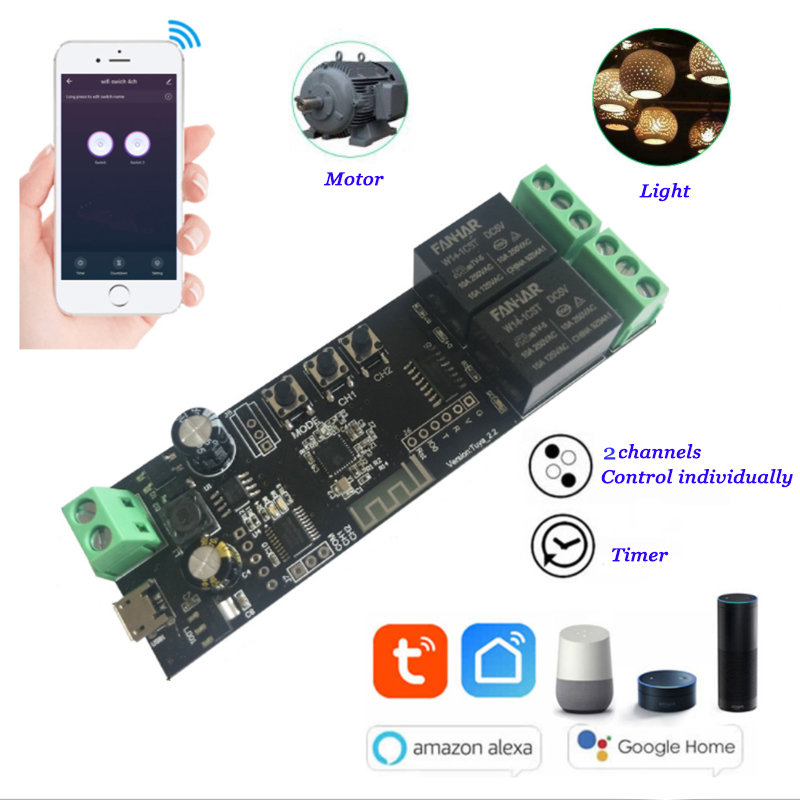 2CH Tuya Wifi akıllı kontrol p - Diy Home Automation Controller incelemesi ve fiyatı