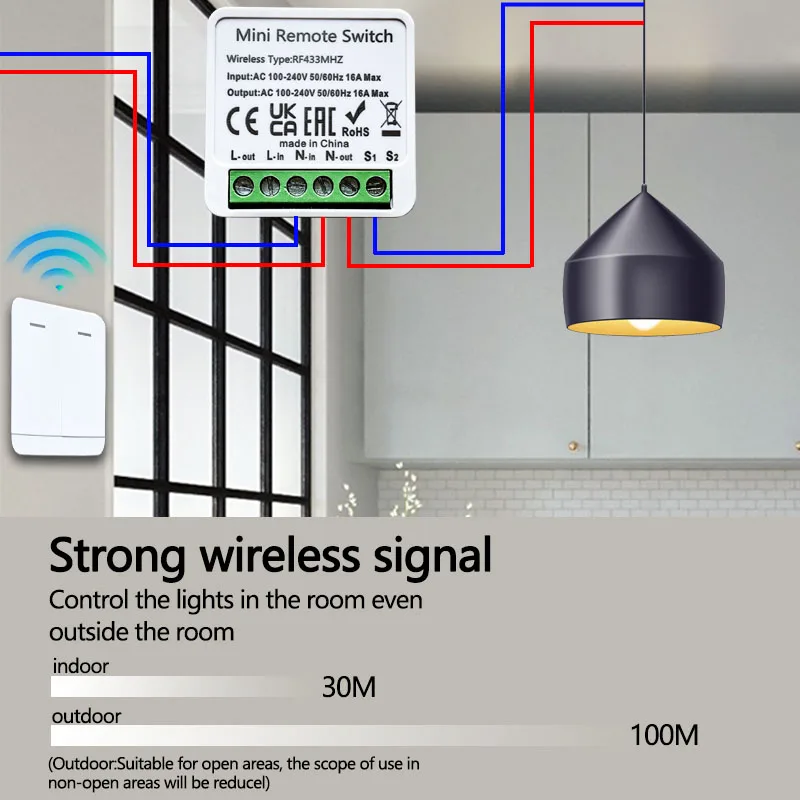 RF 433MHz Akıllı DIY Kablosuz  - Diy Home Automation System incelemesi ve fiyatı
