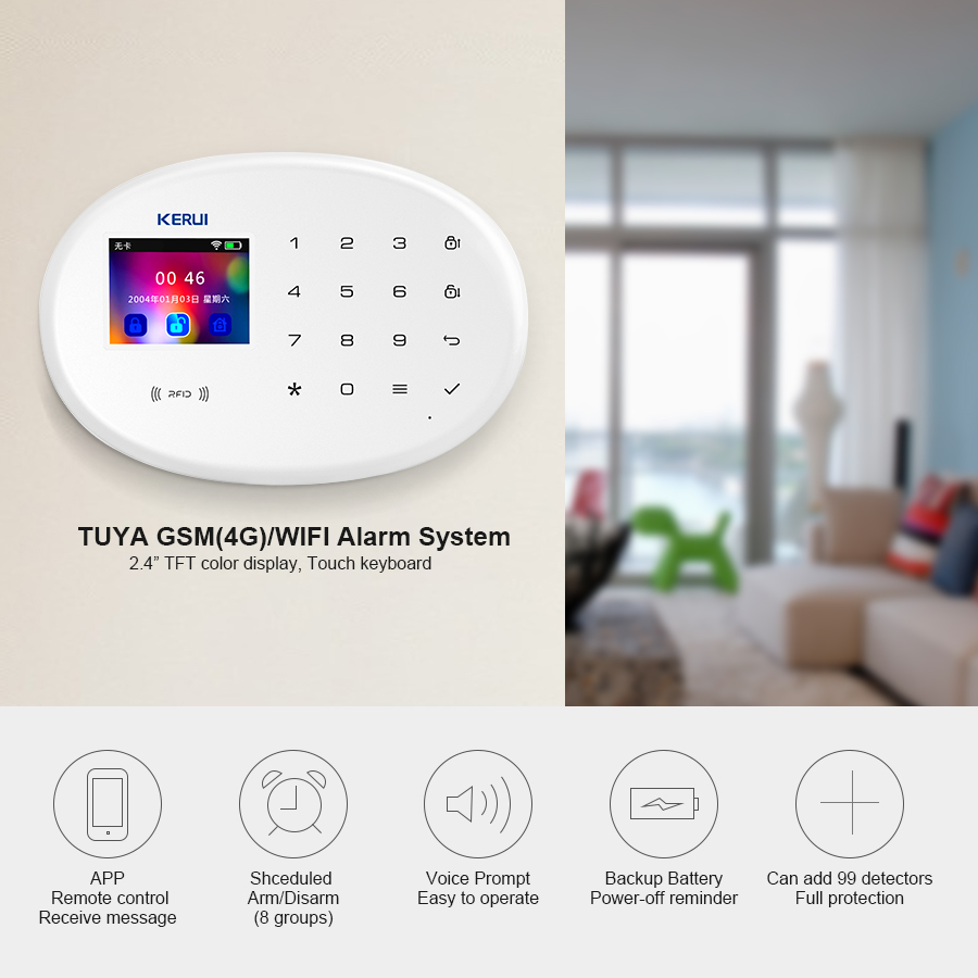 KERUI W202 WIFI GSM Alarm Sist - Smart Home Automation Diy incelemesi ve fiyatı