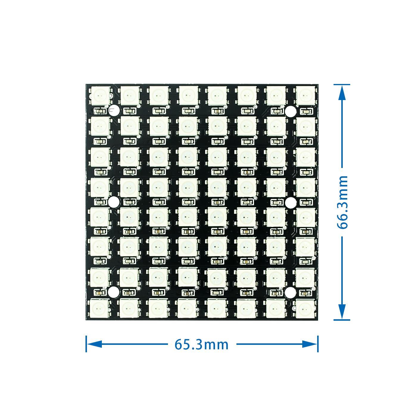 WS2812 LED 5050 RGB 8x8 4 16 2 - Rgb Led Matrix 8X8 incelemesi ve fiyatı