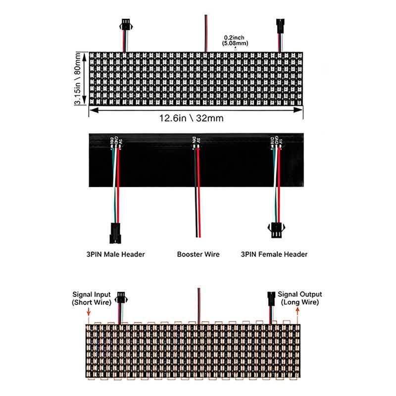 WS2812B Akıllı Piksel Modül Ma - Rgb Led Matrix 8X8 incelemesi ve fiyatı