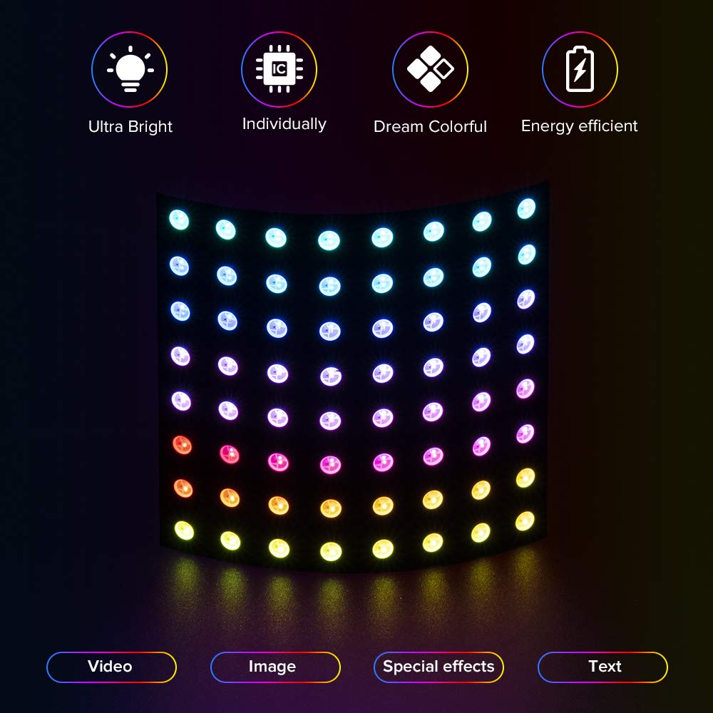 WS2812 LED 5050 RGB 8x8 64 Bit - Rgb Led Matrix 8X8 incelemesi ve fiyatı