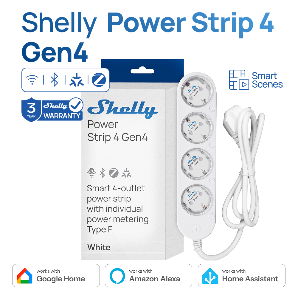 Shelly Power Strip 4 Gen4 Akıl - Shelly Relay Module incelemesi ve fiyatı