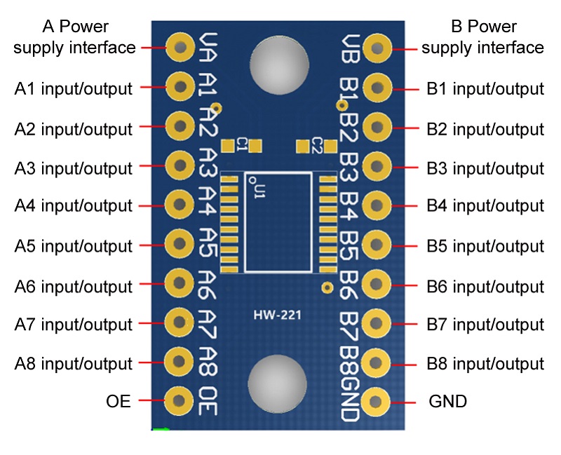 TXS0108E Modülü 8 Kanal Çift Y - Level Shifter 3.3V incelemesi ve fiyatı