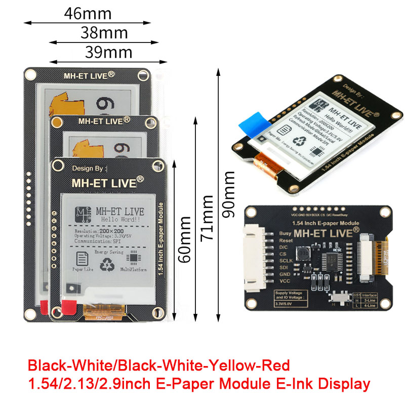 1.54'' 2.9'' 2.13'' 2.9 2.13 1 - Display Epaper 2.9 incelemesi ve fiyatı